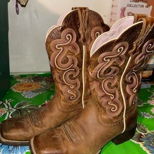 Leather/pinkWestern Cowboy Boots cowgirl